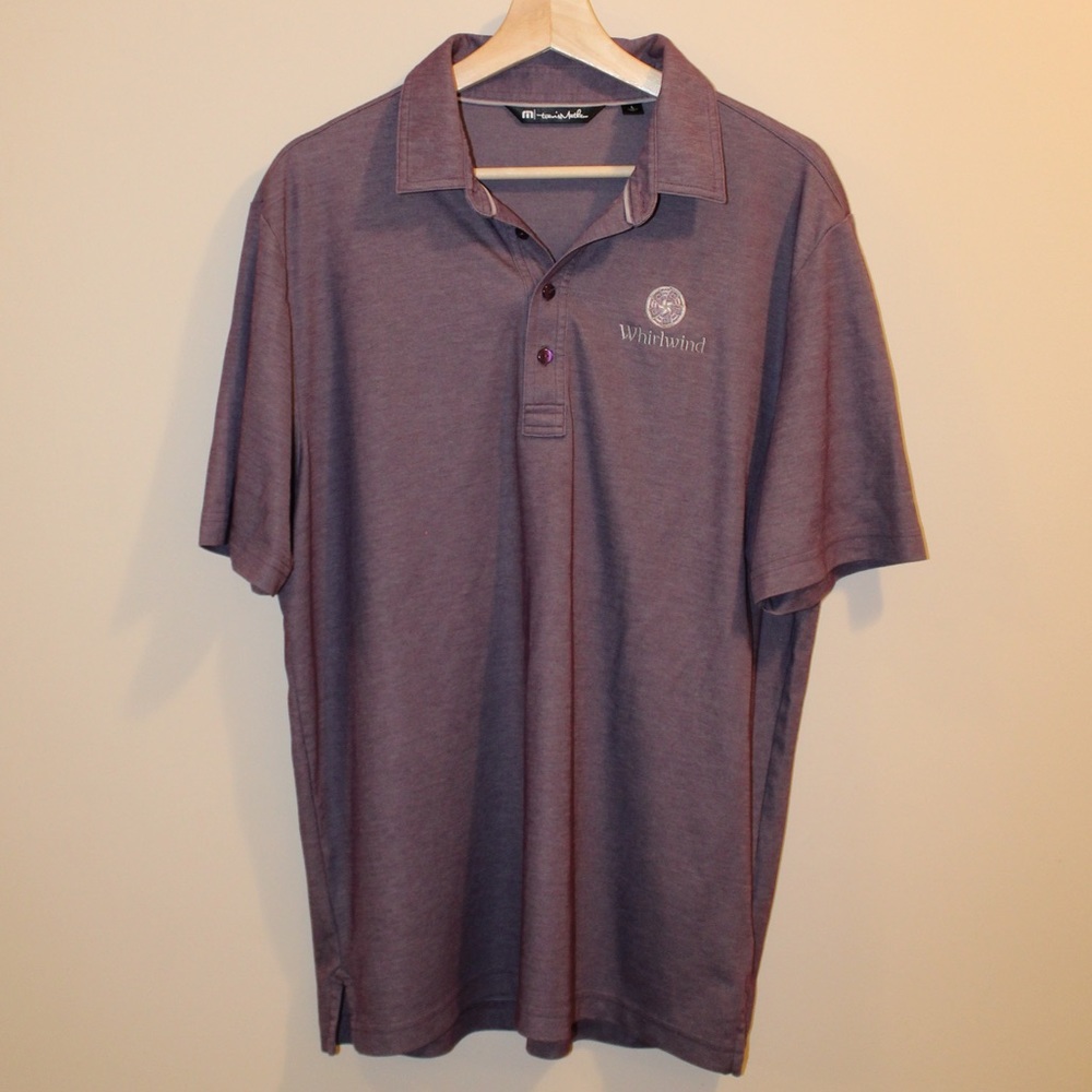 Travis Mathew purple golf polo shirt
